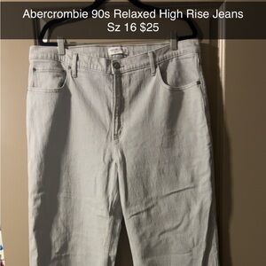 Abercrombie & Fitch High Rise Jeans - Light Gray